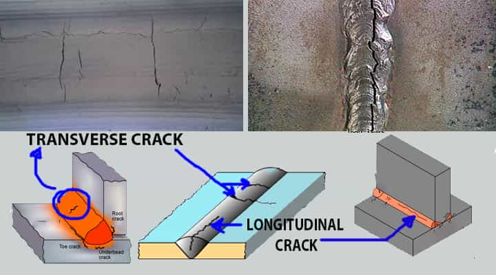 longitudinal transverse cracks