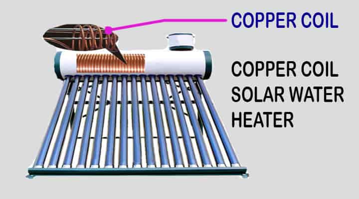 solar water heater system copper coil type