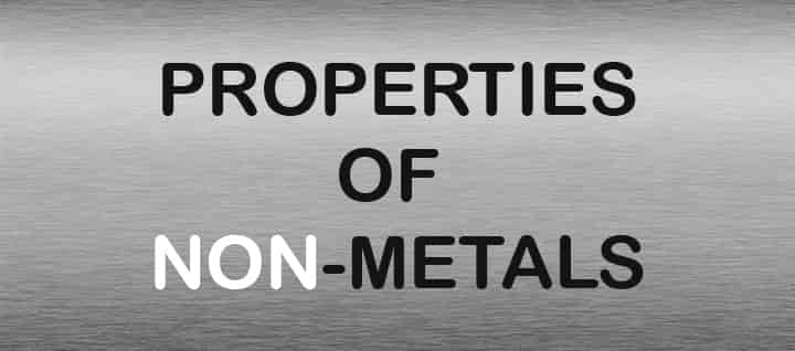 what properties non metals physical & chemical basics